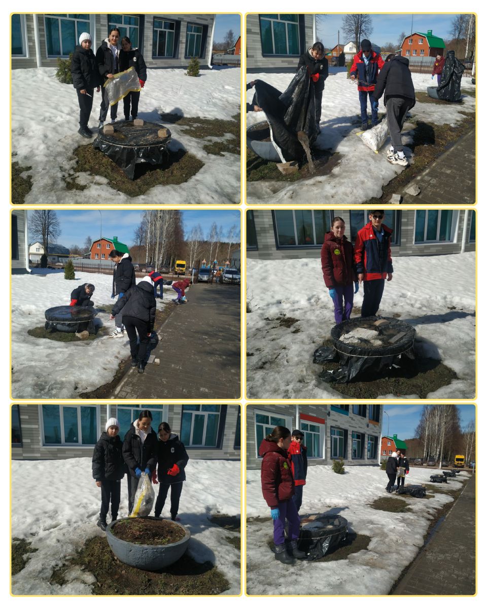 В рамках санитарно-экологического двухмесячника в образовательной организации проходят различные мероприятия. Сегодня обучающиеся совместно с педагогами организовали очистку территории школы и цветочных клубм.